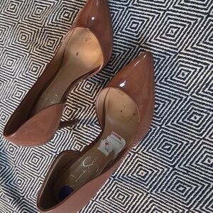 Brown Patent Leather Pumps